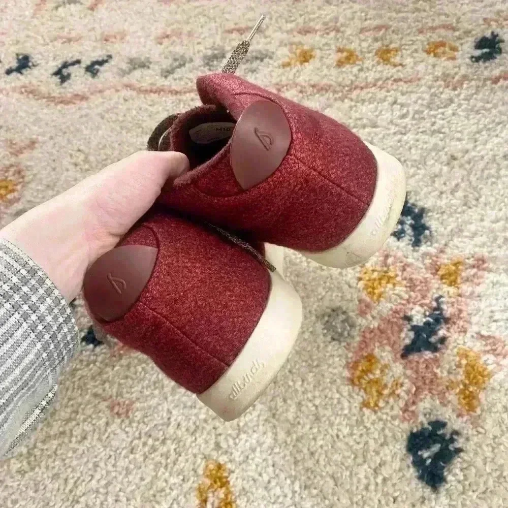 Alllbirds maroon high‎ top sneakers 10